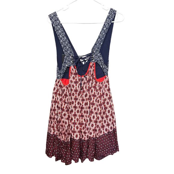 NWT Lulus La Vie en Roses Navy Blue & Red Floral Mini Dress Size S - Picture 3 of 14